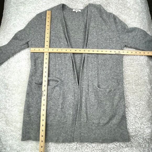 Madewell Ryder Cardigan Sweater Longline Gray Merino Wool - Picture 10 of 11